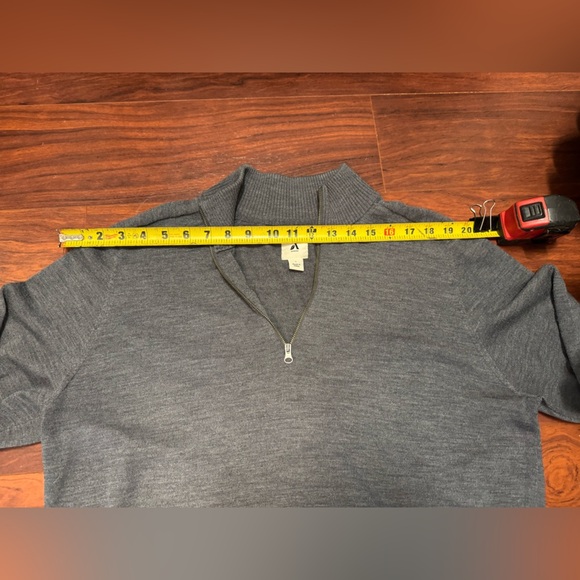 Men's merino wool Gray Sweater - Picture 6 of 6